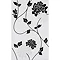 Laura Ashley - 10 Isadore Floral White/Black Wall Gloss Tiles - 248x398mm - LA50815 Large Image