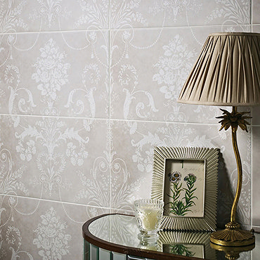Laura Ashley Josette Dove Grey Decor Wall Tiles (Part A) - 298 x 498mm - LA51607  Profile Large Imag