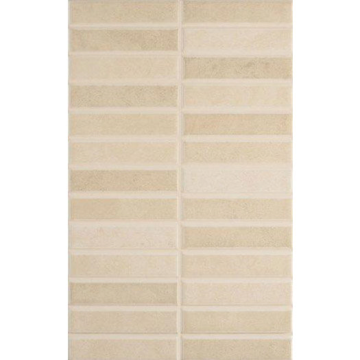 Laura Ashley - 10 Malvern Beige Pressed Mosaic Wall Satin Tiles - 248x398mm - LA51270 Large Image