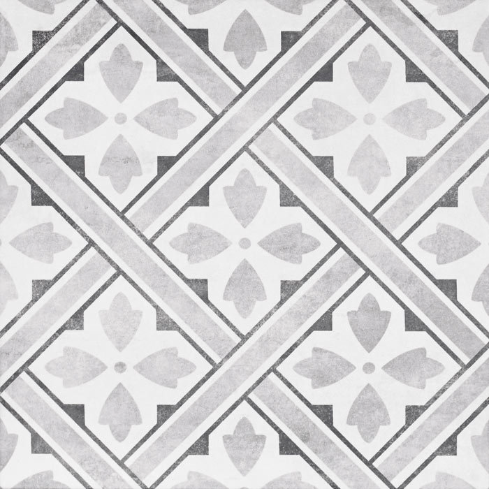 Laura Ashley Mr Jones Charcoal Floor Tiles - 331 x 331mm - LA52000  Profile Large Image