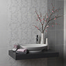 Laura Ashley - 10 Wintergarden Floral Grey Wall Gloss Tiles - 248x398mm - LA51027 Feature Large Image