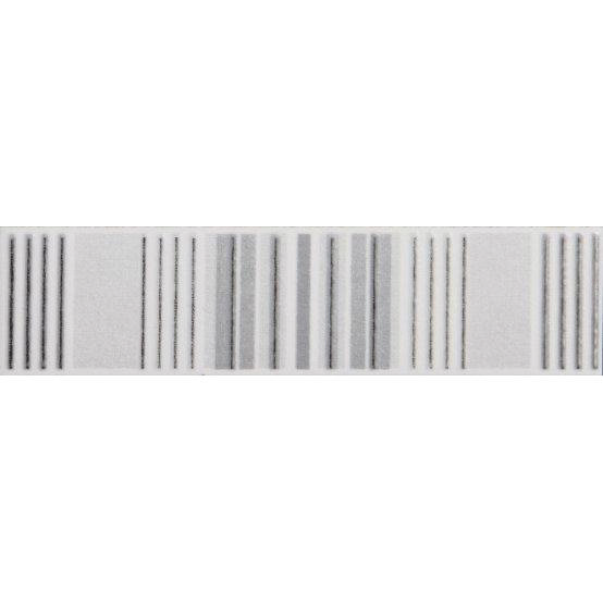Laura Ashley - 6 Wiston Irving Stripe Grey Satin Strips - 198x50mm - LA51355 Large Image