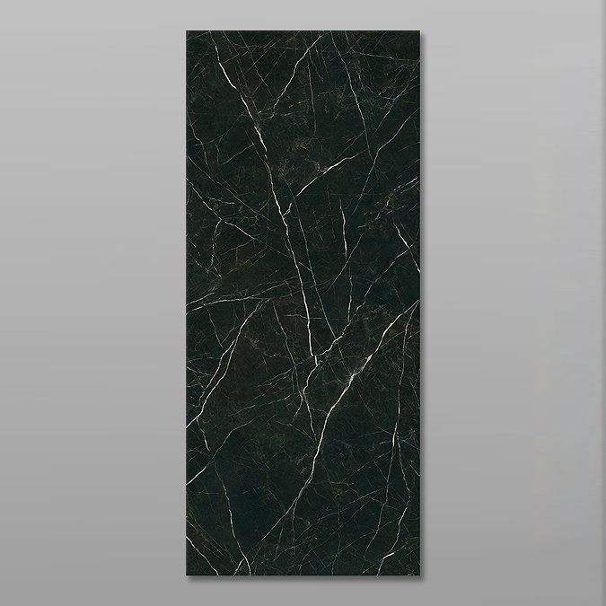 Lavetto Black Marble Effect Large Format Wall and Floor Tile - 1200 x 2800mm