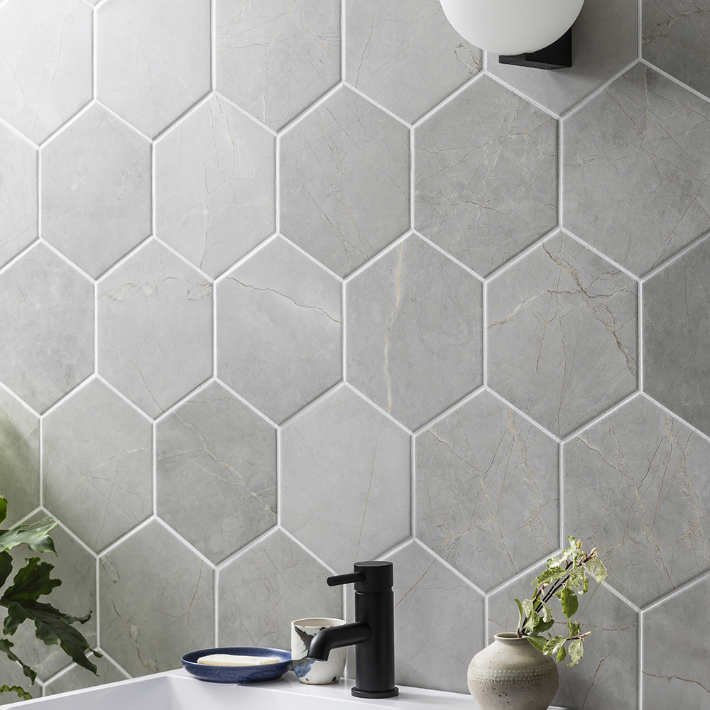 Hexagonal light deals tiles