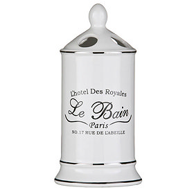 Le Bain White Ceramic Toothbrush Holder - 1601336 Large Image