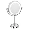 LED Illuminated Free Standing Cosmetic Mirror Large Image