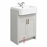 Left Hand Door for Chatsworth 600mm Grey Semi Recessed Basin Unit