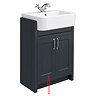 Left Hand Door for Chatsworth 600mm Traditional Graphite Semi-Recessed Vanity Unit