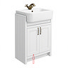 Left Hand Door for Chatsworth 600mm White Semi Recessed Basin Unit