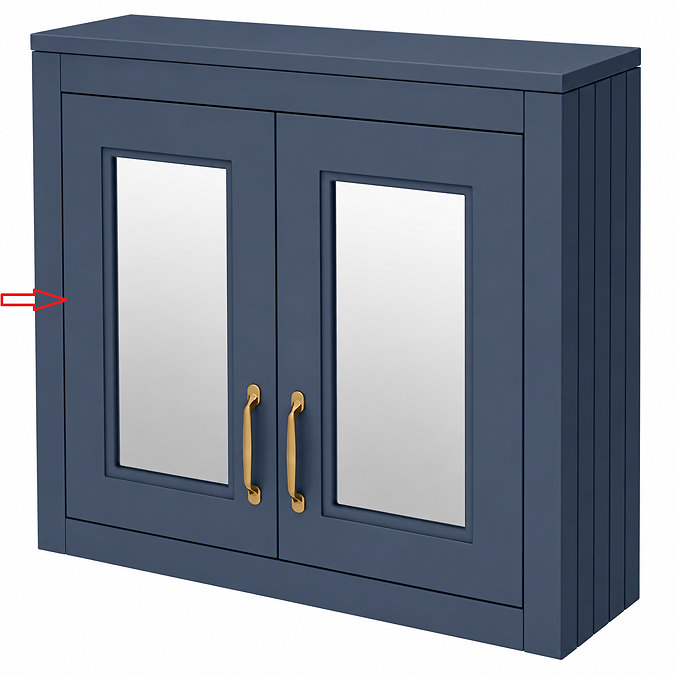 Left Hand Door for Chatsworth 690mm Blue 2-Door Mirror Cabinet