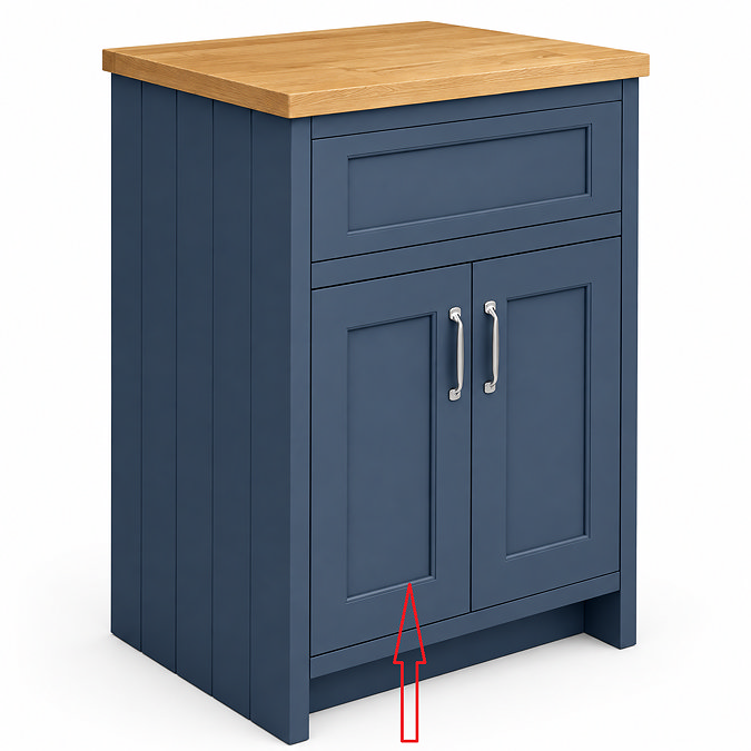 Left Hand Door for Chatsworth Blue 610mm Vanity Unit
