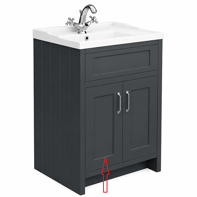 Left Hand Door for Chatsworth Graphite 590mm Vanity Unit