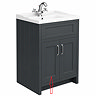 Left Hand Door for Chatsworth Graphite 590mm Vanity Unit