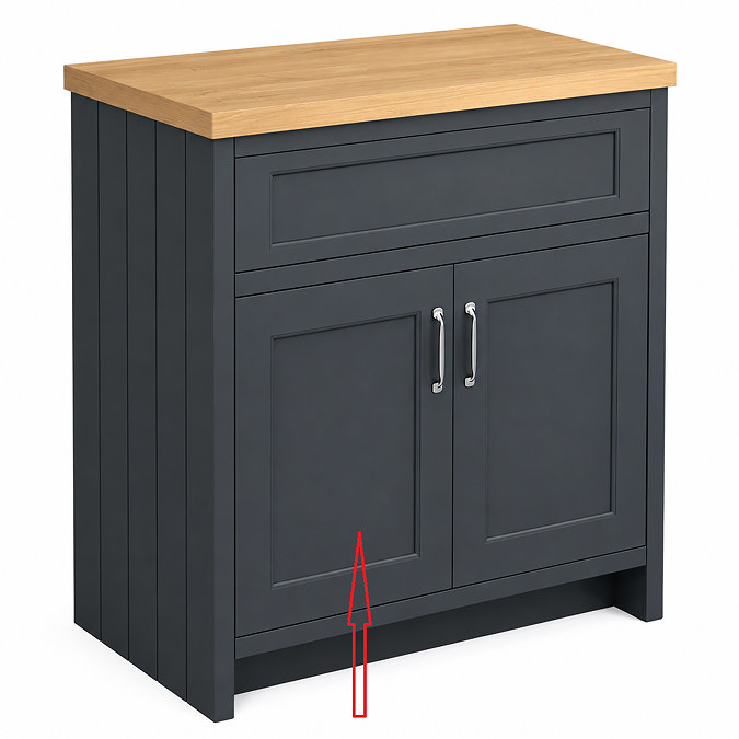 Left Hand Door for Chatsworth Graphite 810mm Vanity Unit