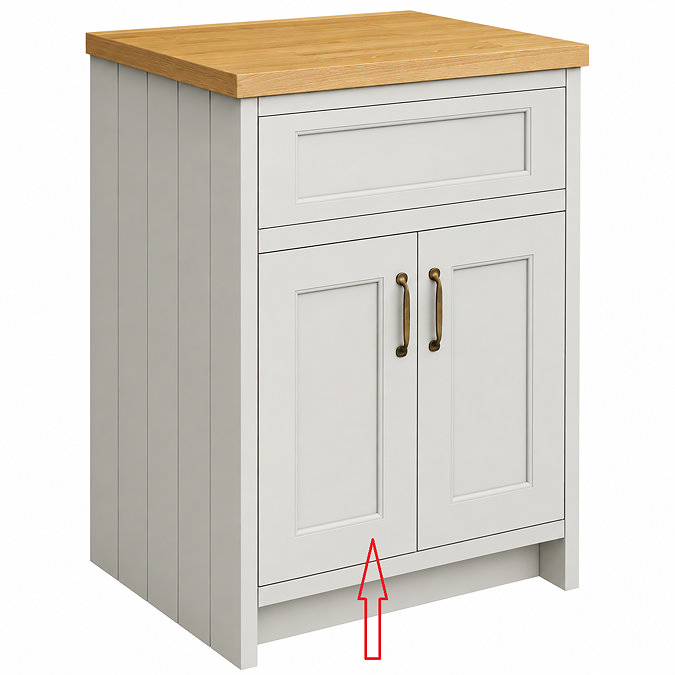 Left Hand Door for Chatsworth Grey 590mm Vanity Unit