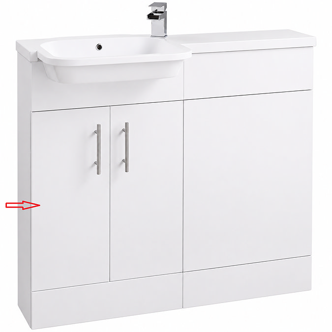 Left-Hand Door for Nova Emporio 1000mm Compact Semi-Recessed Combination Basin and WC Unit