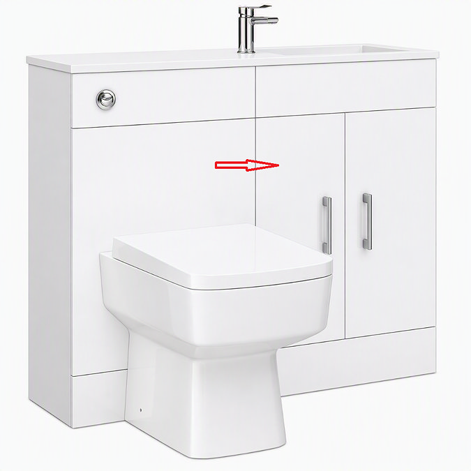 Left Hand Door for Valencia 1000mm Slimline Combination Basin Unit