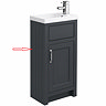 Left Hand Side Panel for Chatsworth 400mm Traditional Graphite Small Vanity Unit