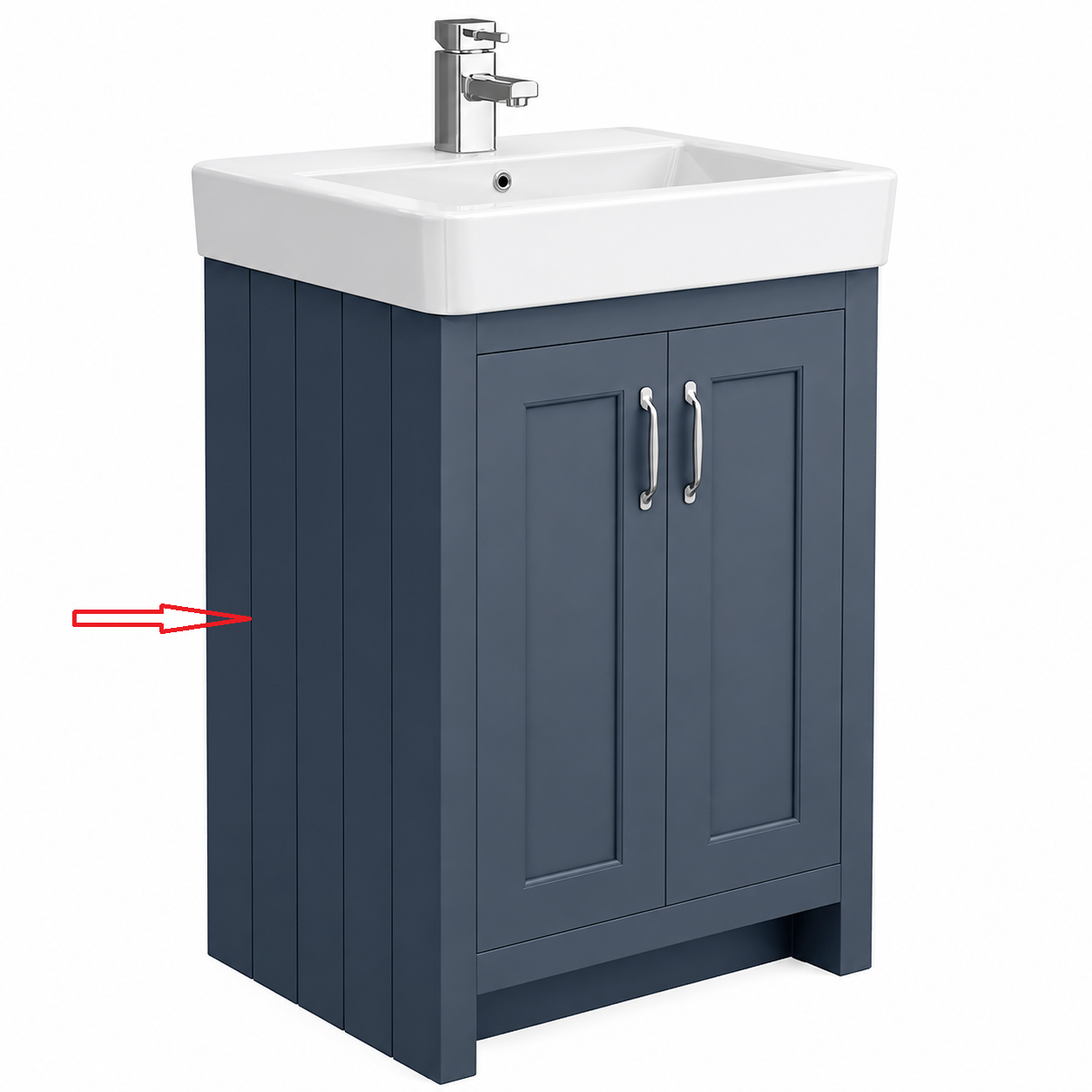 Left Hand Side Panel for Chatsworth 525mm Traditional Blue Vanity unit