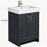 Left Hand Side Panel for Chatsworth 525mm Traditional Graphite Vanity unit