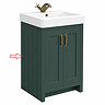 Left Hand Side Panel for Chatsworth 525mm Traditional Green Vanity Unit