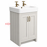 Left Hand Side Panel for Chatsworth 525mm Traditional Grey Vanity Unit