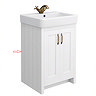Left Hand Side Panel for Chatsworth 525mm Traditional White Vanity Unit