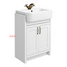 Left Hand Side Panel for Chatsworth 600mm White Semi Recessed Basin Unit