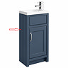 Left Hand Side Panel for Chatsworth Traditional Blue 400mm Small Vanity Unit
