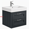 Left Hand Side Panel for Chatsworth Traditional Graphite 560mm 2 Drawer Wall Hung Vanity Unit