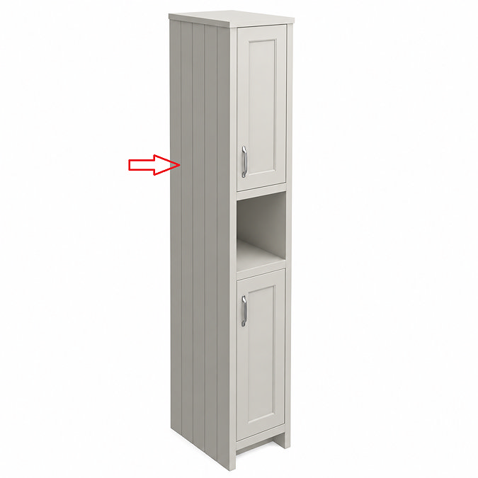 Left Hand Side Panel for Chatsworth Traditional Grey Tall Cabinet