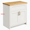 Left Hand Side Panel for Chatsworth Traditional Grey Vanity Unit 810mm