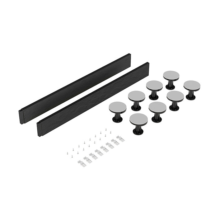 Leg + Panel Riser Kit for Black Slate Square + Rectangular Trays (up to 1200mm)