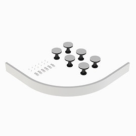 Leg + Panel Riser Kit for White Slate Quadrant + Offset Quadrant Trays