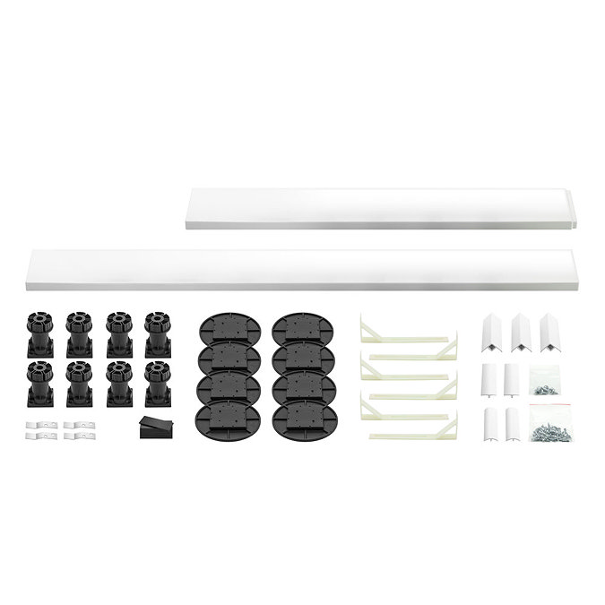 Leg + Panel Riser Kit for White Slate Square + Rectangular Trays (over 1200mm) Large Image
