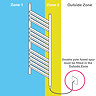 Leighton Straight Electric Heated Towel Rail - W400 x H720mm - Chrome  Profile Large Image