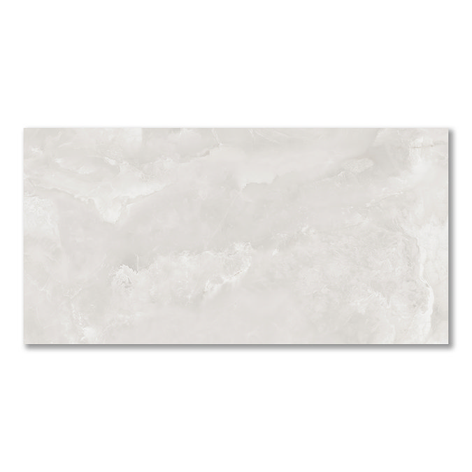 Lepanto Large Format Polished White Onyx Marble Effect Tiles - 600 x 1200mm