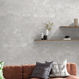 Lepanto Matt White Onyx Marble Effect Tiles - 300 x 600mm