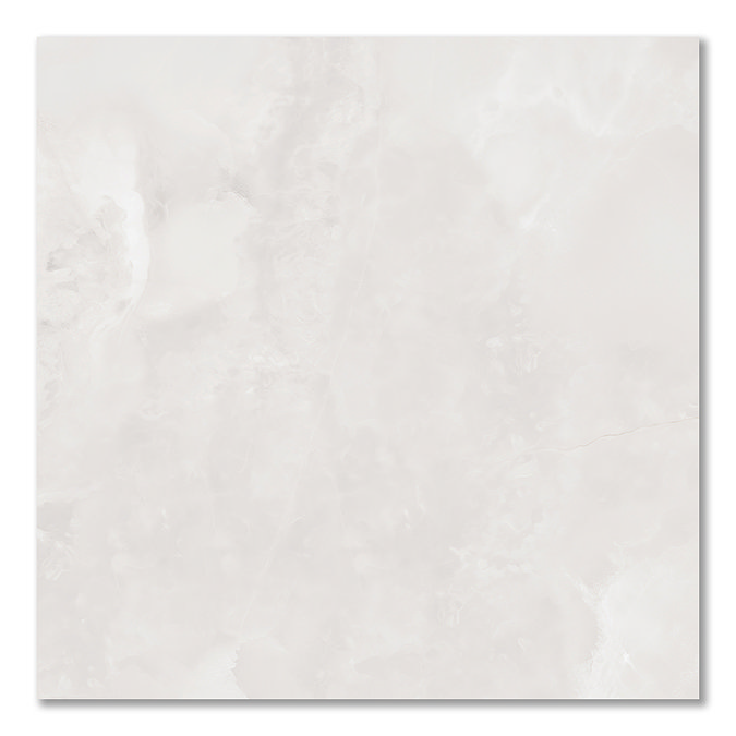 Lepanto Matt White Onyx Marble Effect Tiles - 600 x 600mm