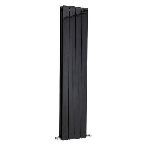 Lightweight Aluminium Radiator 1500 x 318mm - High Gloss Black - Ex Display Large Image