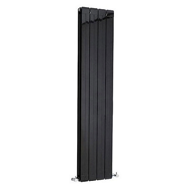 Lightweight Aluminium Radiator 1500 x 318mm - High Gloss Black - Ex Display Profile Large Image