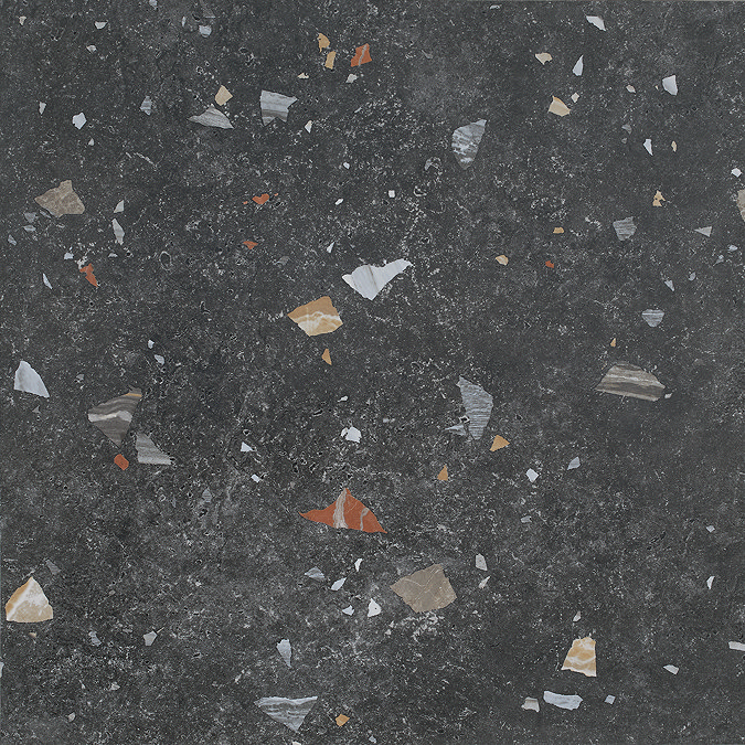 Liliana Black Terrazzo Effect Tiles 600 x 600mm