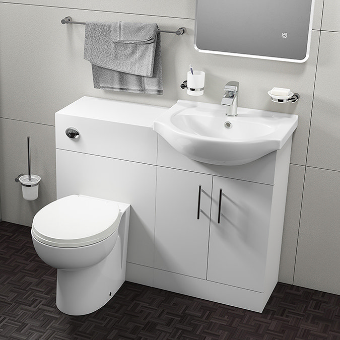 Lilly Modern 600mm Single Towel Rail - Chrome Profile Large Image