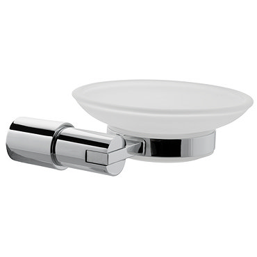 Lilly Modern Round Soap Dish & Holder - Chrome  Profile Large Image