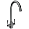 Lincoln Dual Lever Kitchen Sink Mixer - Gunmetal Grey 