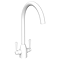 Lincoln Dual Lever Kitchen Sink Mixer - White