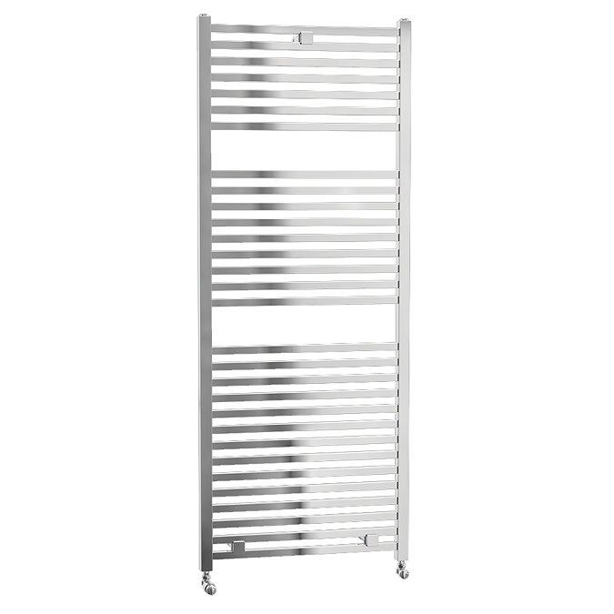 Lindley Straight Heated Towel Rail - W500 x H1420mm - Chrome Large Image