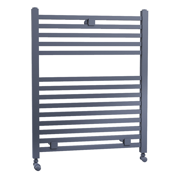Lindley Straight Heated Towel Rail - W500 x H690mm - Anthracite Large Image