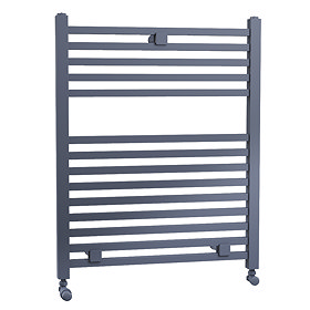 Lindley Straight Heated Towel Rail - W500 x H690mm - Anthracite Large Image