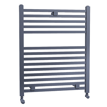 Lindley Straight Heated Towel Rail - W500 x H690mm - Anthracite  Profile Large Image